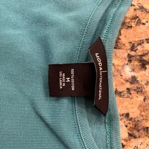 100% Cotton Teal Long Sleeve Shirt